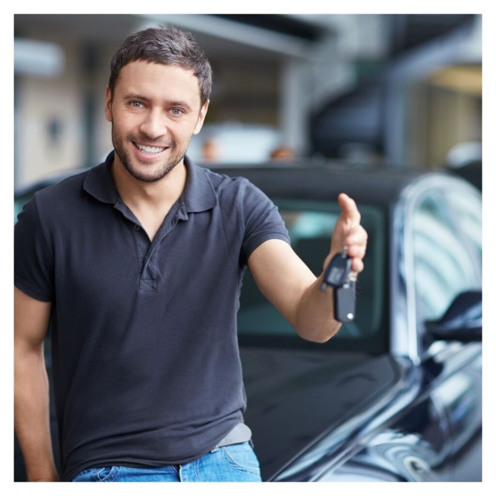 man buying a car