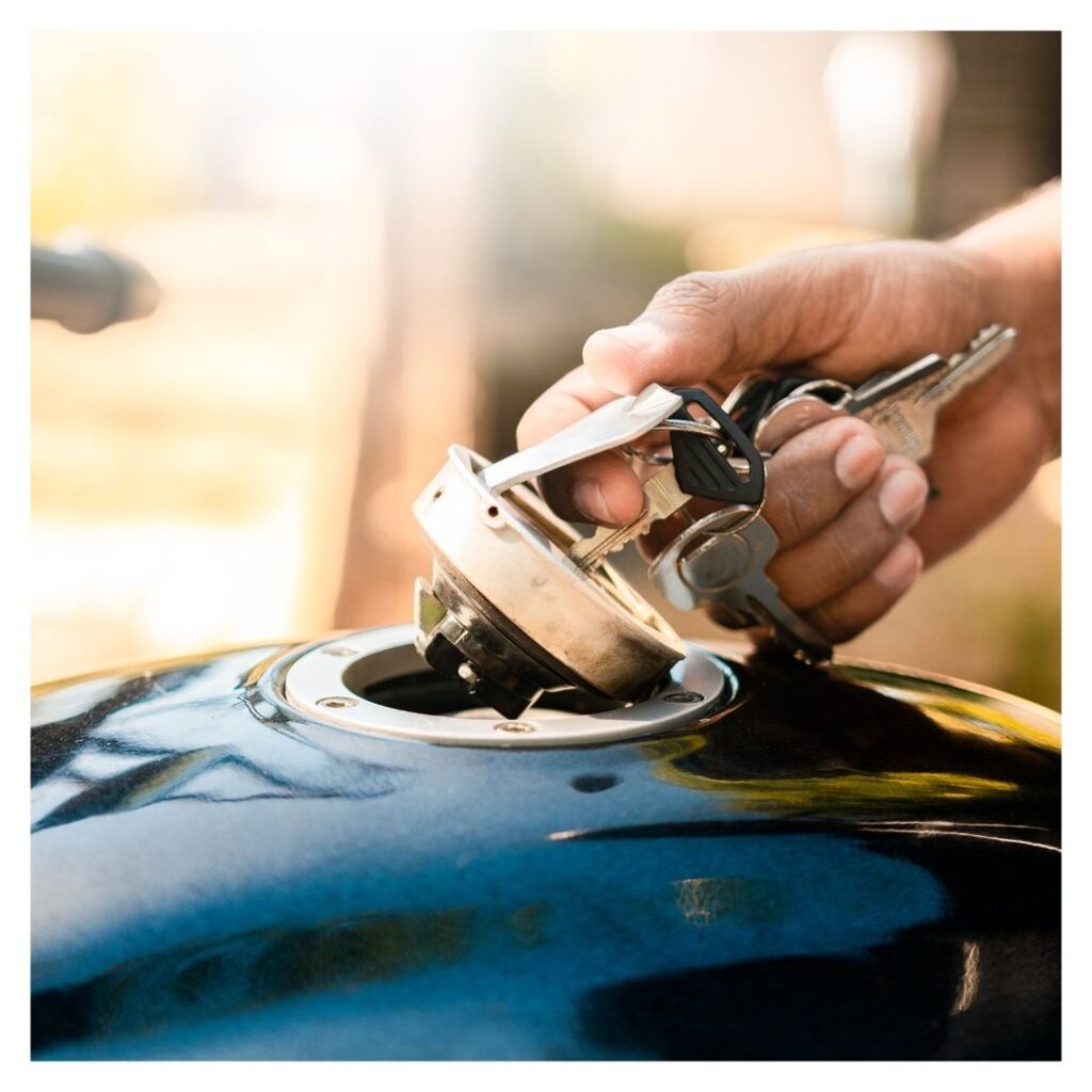 opening the gas tank